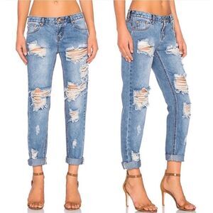 One Teaspoon Awesome Baggies Low Waist Medium Rise Relaxed Leg Tapered Cuffed